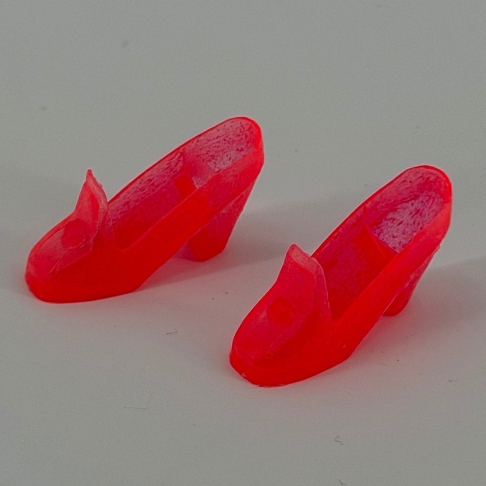 Vintage Barbie Doll Shoes Pink Pilgrim Pump Chunky‎ Heels Hong Kong Plastic